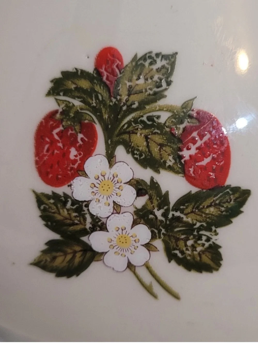 Strawberry Floral Ceramic Teapot With Lid White Small Cottagecore